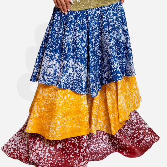 DYES OF DESIRE - Figure Toning Adire Summer Dress with Layers