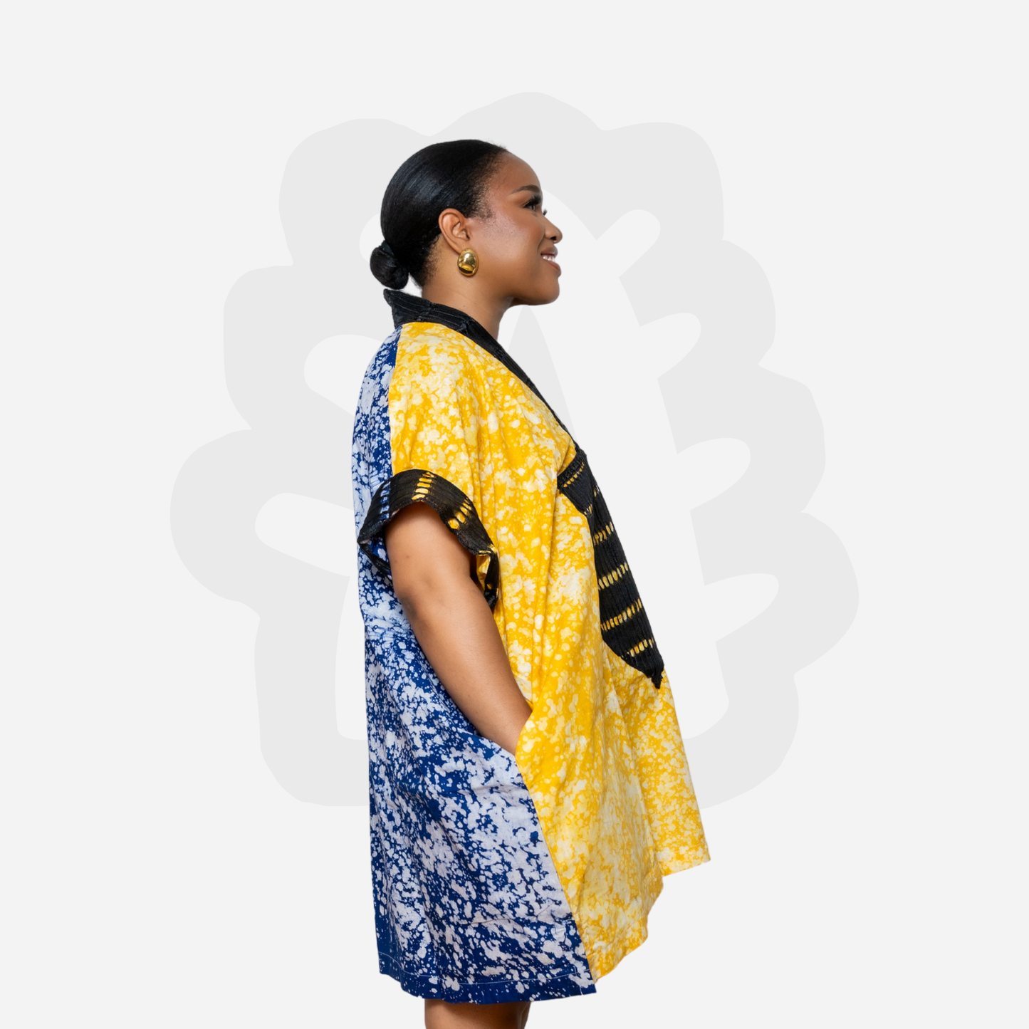 SHORTY BUBU - Adire and Aso-Oke fabric