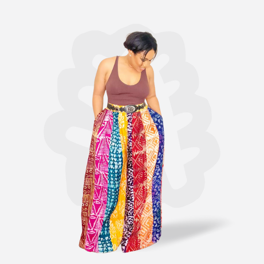 ADIRE COLLAGE Palazzo Trousers