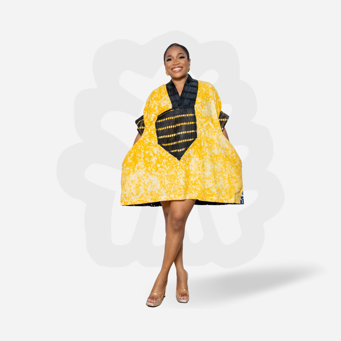 SHORTY BUBU - Adire and Aso-Oke fabric