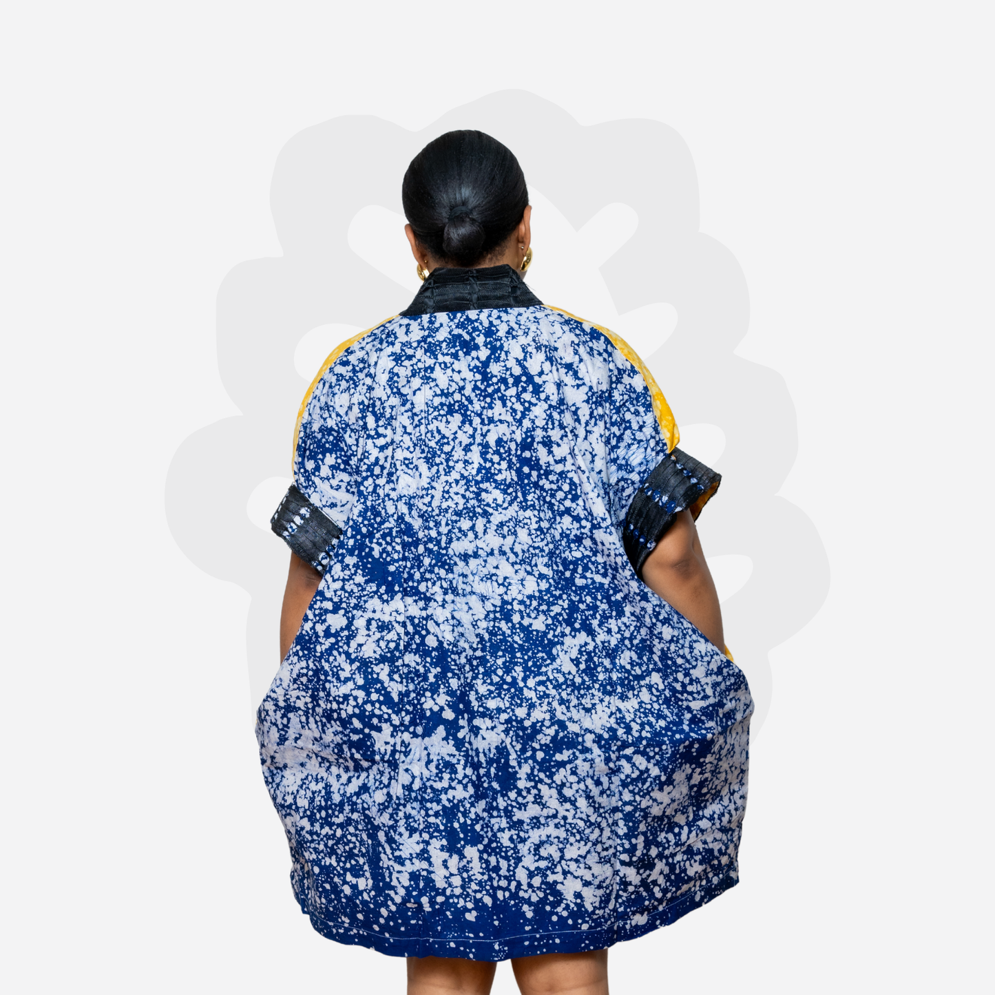 SHORTY BUBU - Adire and Aso-Oke fabric