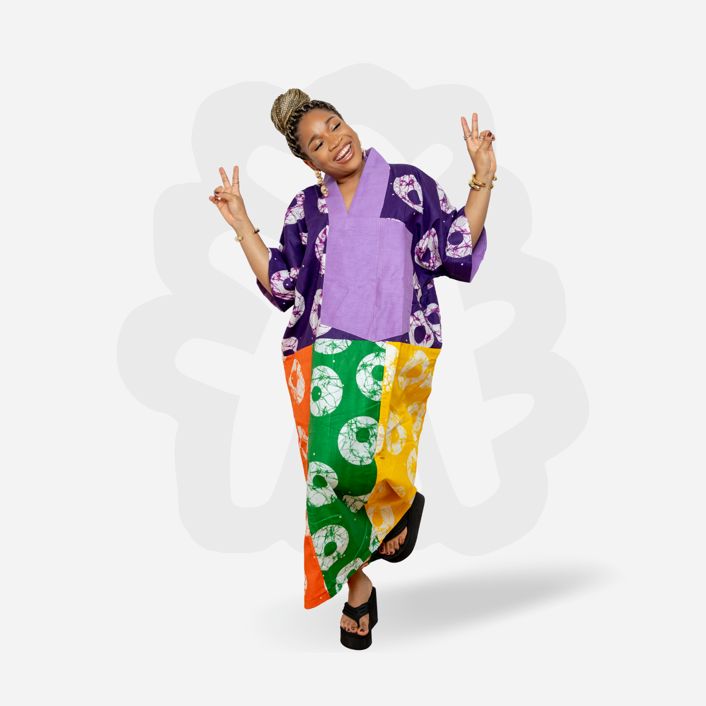 AIKA COLLAGE BUBU - Ankara and Aso-Oke Collage Holiday Bubu