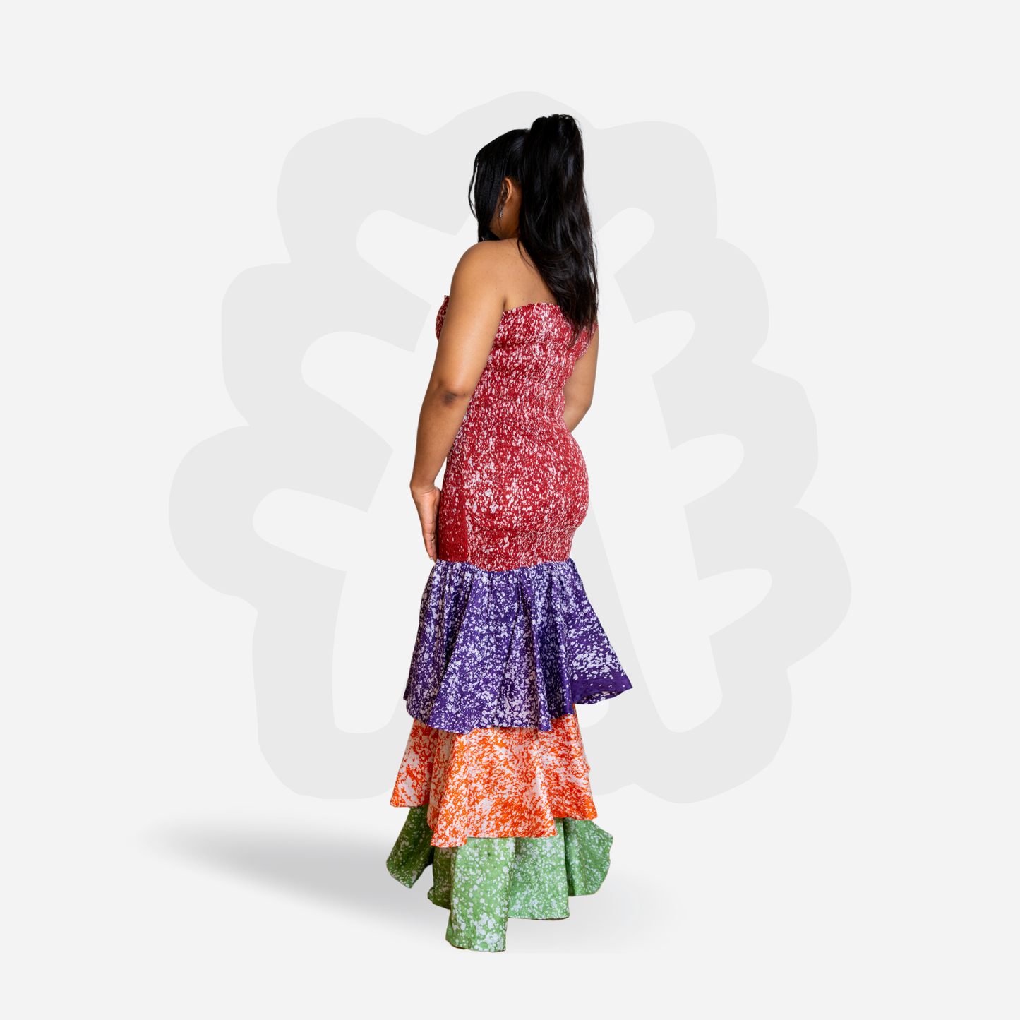 DYES OF DESIRE - Figure Toning Adire Summer Dress with Layers