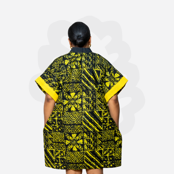 SHORTY BUBU - Ankara and Aso-Oke fabric