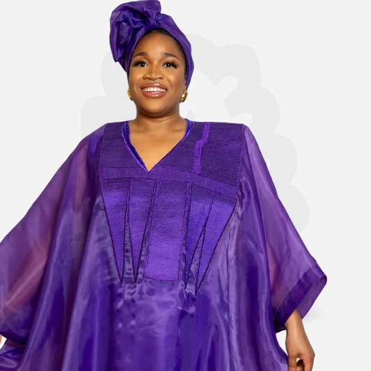 REGAL ORGANZA BUBU WITH EMBROIDERY STITCHES