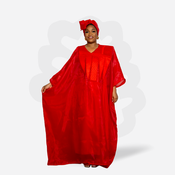 REGAL ORGANZA BUBU WITH EMBROIDERY STITCHES