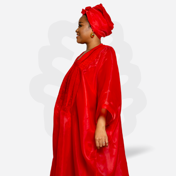 REGAL ORGANZA BUBU WITH EMBROIDERY STITCHES