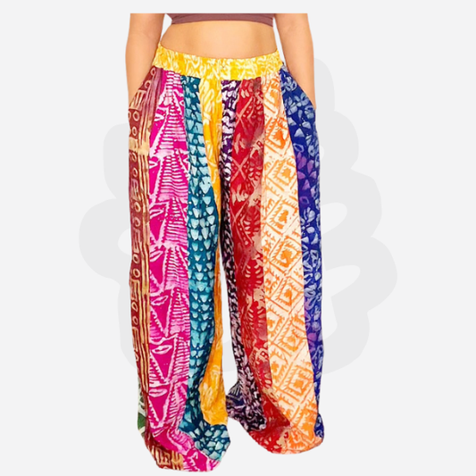 ADIRE COLLAGE Palazzo Trousers