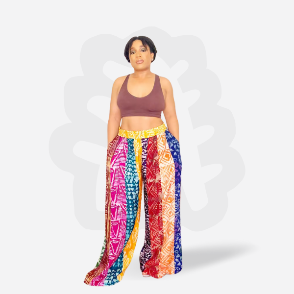 ADIRE COLLAGE Palazzo Trousers